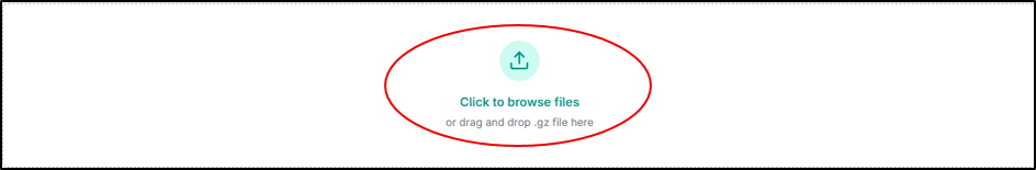 Upload files section