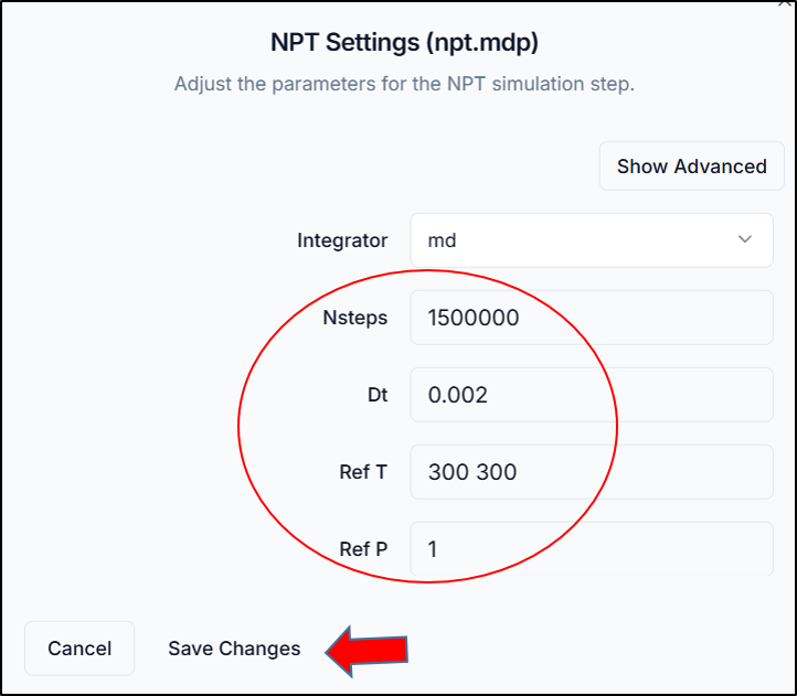 Editing NPT MDP file