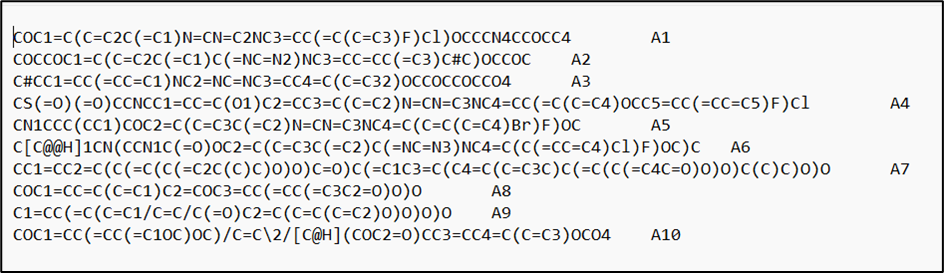 SMILES file format example