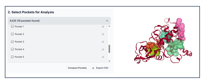 Pocket comparison graph