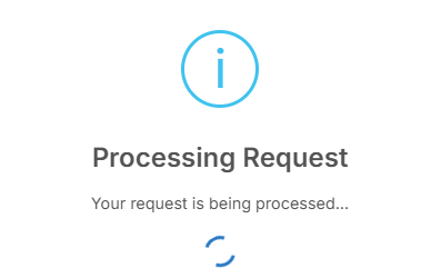 Processing Request status