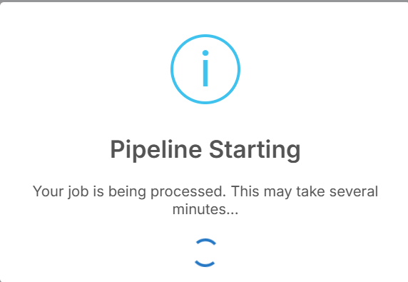 Rescoring pipeline started pop-up